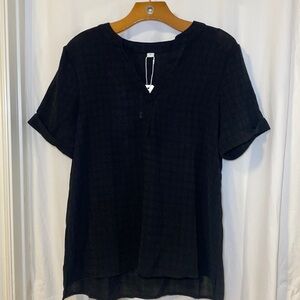 Browwin Business Casual Black Top Size Large New With Tags